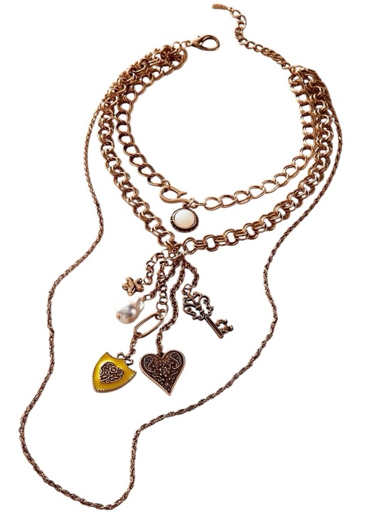 Free People Jewelry - Free People Tate Layered Gold-Tone Charm Necklace